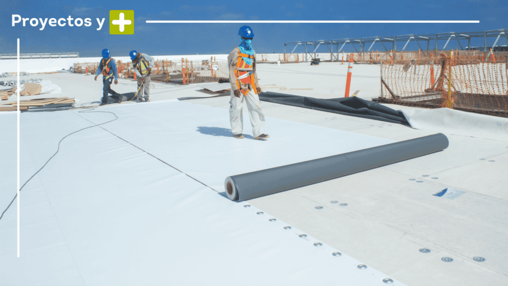 impermeabilización profesional con membrana PVC instalada en cubierta plana